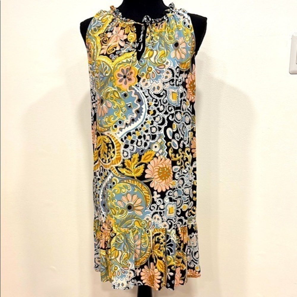 LOFT perfect Floral Paisley Sleeveless Dress size PS
